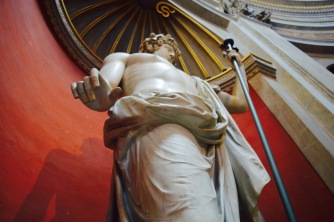 A statue inside the Vatican